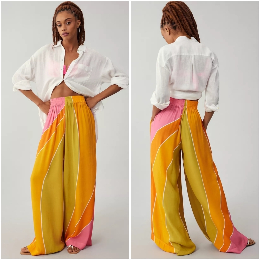 Anthropologie SWF Elasticized Wide Leg Pant XS NWT New